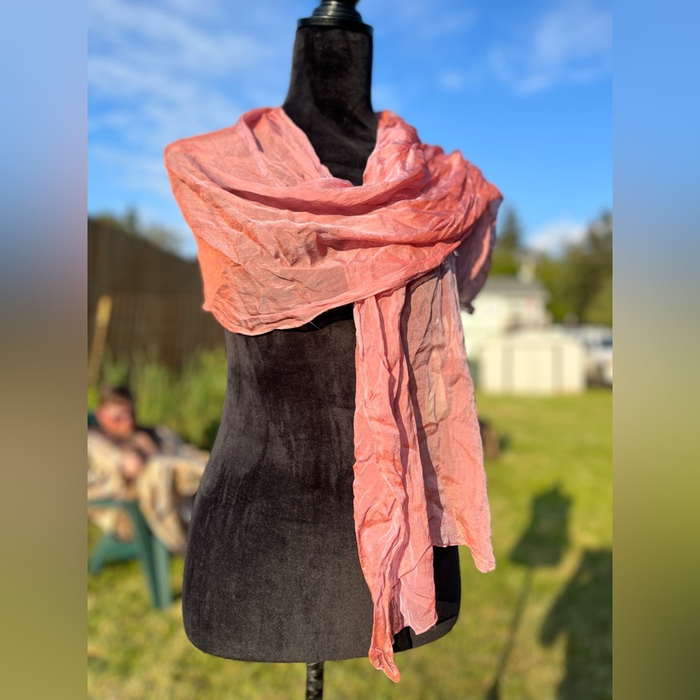 Vintage silk goddess dress coral - Picture 15 of 15